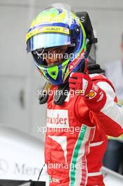 Felipe Massa (BRA) Ferrari celebrates his second position in qualifying parc ferme. 23.03.2013. Formula 1 World Championship, Rd 2, Malaysian Grand Prix, Sepang, Malaysia, Saturday.