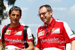 (L to R): Pedro De La Rosa (ESP) Ferrari Development Driver with Stefano Domenicali (ITA) Ferrari General Director. 23.03.2013. Formula 1 World Championship, Rd 2, Malaysian Grand Prix, Sepang, Malaysia, Saturday.