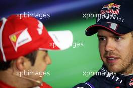 (L to R): Felipe Massa (BRA) Ferrari and Sebastian Vettel (GER) Red Bull Racing in the FIA Press Conference. 23.03.2013. Formula 1 World Championship, Rd 2, Malaysian Grand Prix, Sepang, Malaysia, Saturday.