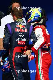 (L to R): Pole sitter Sebastian Vettel (GER) Red Bull Racing with second placed Felipe Massa (BRA) Ferrari. 23.03.2013. Formula 1 World Championship, Rd 2, Malaysian Grand Prix, Sepang, Malaysia, Saturday.
