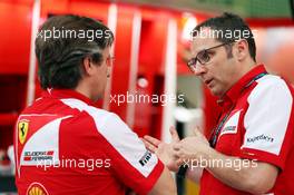 (L to R): Pat Fry (GBR) Ferrari Deputy Technical Director and Head of Race Engineering with Stefano Domenicali (ITA) Ferrari General Director. 23.03.2013. Formula 1 World Championship, Rd 2, Malaysian Grand Prix, Sepang, Malaysia, Saturday.