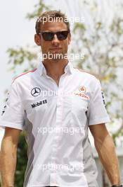 Jenson Button (GBR) McLaren. 21.03.2013. Formula 1 World Championship, Rd 2, Malaysian Grand Prix, Sepang, Malaysia, Thursday.