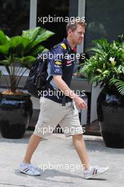 Sebastian Vettel (GER) Red Bull Racing. 21.03.2013. Formula 1 World Championship, Rd 2, Malaysian Grand Prix, Sepang, Malaysia, Thursday.