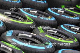 Wet Pirelli tyres. 21.03.2013. Formula 1 World Championship, Rd 2, Malaysian Grand Prix, Sepang, Malaysia, Thursday.