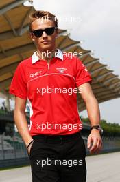 Max Chilton (GBR) Marussia F1 Team walks the circuit. 21.03.2013. Formula 1 World Championship, Rd 2, Malaysian Grand Prix, Sepang, Malaysia, Thursday.