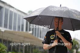 Kimi Raikkonen (FIN) Lotus F1 Team during a storm. 21.03.2013. Formula 1 World Championship, Rd 2, Malaysian Grand Prix, Sepang, Malaysia, Thursday.