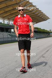 Max Chilton (GBR) Marussia F1 Team walks the circuit. 21.03.2013. Formula 1 World Championship, Rd 2, Malaysian Grand Prix, Sepang, Malaysia, Thursday.