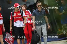 (L to R): Felipe Massa (BRA) Ferrari with Nicolas Todt (FRA) Driver Manager. 21.03.2013. Formula 1 World Championship, Rd 2, Malaysian Grand Prix, Sepang, Malaysia, Thursday.