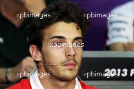 Jules Bianchi (FRA) Marussia F1 Team in the FIA Press Conference. 21.03.2013. Formula 1 World Championship, Rd 2, Malaysian Grand Prix, Sepang, Malaysia, Thursday.