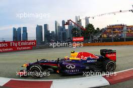 Mark Webber (AUS) Red Bull Racing RB9. 20.09.2013. Formula 1 World Championship, Rd 13, Singapore Grand Prix, Singapore, Singapore, Practice Day.