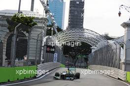Nico Rosberg (GER) Mercedes AMG F1 W04. 20.09.2013. Formula 1 World Championship, Rd 13, Singapore Grand Prix, Singapore, Singapore, Practice Day.