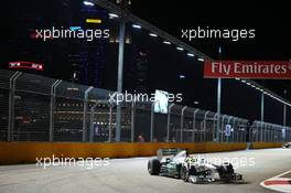 Nico Rosberg (GER) Mercedes AMG F1 W04. 20.09.2013. Formula 1 World Championship, Rd 13, Singapore Grand Prix, Singapore, Singapore, Practice Day.