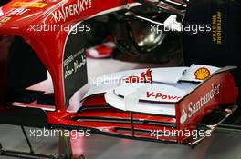 Ferrari F138 front wing detail. 20.09.2013. Formula 1 World Championship, Rd 13, Singapore Grand Prix, Singapore, Singapore, Practice Day.