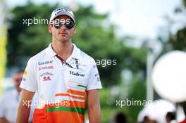 Adrian Sutil (GER) Sahara Force India F1. 20.09.2013. Formula 1 World Championship, Rd 13, Singapore Grand Prix, Singapore, Singapore, Practice Day.