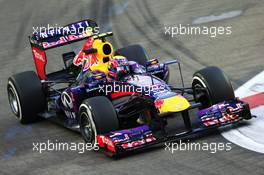 Mark Webber (AUS) Red Bull Racing RB9. 20.09.2013. Formula 1 World Championship, Rd 13, Singapore Grand Prix, Singapore, Singapore, Practice Day.
