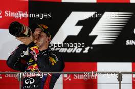 Sebastian Vettel (GER) Red Bull Racing. 22.09.2013. Formula 1 World Championship, Rd 13, Singapore Grand Prix, Singapore, Singapore, Race Day.