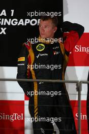 3rd place Kimi Raikkonen (FIN) Lotus F1 Team. 22.09.2013. Formula 1 World Championship, Rd 13, Singapore Grand Prix, Singapore, Singapore, Race Day.
