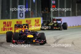 Mark Webber (AUS) Red Bull Racing RB9. 22.09.2013. Formula 1 World Championship, Rd 13, Singapore Grand Prix, Singapore, Singapore, Race Day.