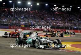 Lewis Hamilton (GBR), Mercedes Grand Prix  22.09.2013. Formula 1 World Championship, Rd 13, Singapore Grand Prix, Singapore, Singapore, Race Day.