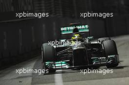 Nico Rosberg (GER) Mercedes AMG F1 W04. 22.09.2013. Formula 1 World Championship, Rd 13, Singapore Grand Prix, Singapore, Singapore, Race Day.