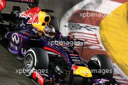 Sebastian Vettel (GER), Red Bull Racing  22.09.2013. Formula 1 World Championship, Rd 13, Singapore Grand Prix, Singapore, Singapore, Race Day.