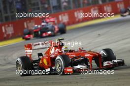 Felipe Massa (BRA) Ferrari F138. 22.09.2013. Formula 1 World Championship, Rd 13, Singapore Grand Prix, Singapore, Singapore, Race Day.