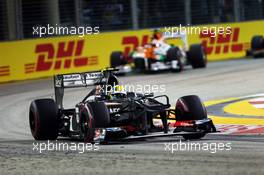 Esteban Gutierrez (MEX) Sauber C32. 22.09.2013. Formula 1 World Championship, Rd 13, Singapore Grand Prix, Singapore, Singapore, Race Day.