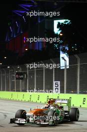 Adrian Sutil (GER) Sahara Force India VJM06. 22.09.2013. Formula 1 World Championship, Rd 13, Singapore Grand Prix, Singapore, Singapore, Race Day.