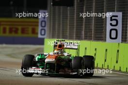 Adrian Sutil (GER) Sahara Force India VJM06. 22.09.2013. Formula 1 World Championship, Rd 13, Singapore Grand Prix, Singapore, Singapore, Race Day.