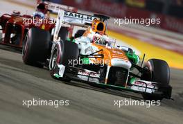 Paul di Resta (GBR), Force India Formula One Team  22.09.2013. Formula 1 World Championship, Rd 13, Singapore Grand Prix, Singapore, Singapore, Race Day.