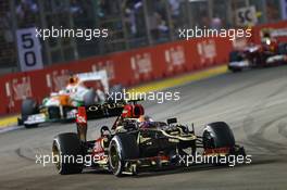 Romain Grosjean (FRA) Lotus F1 E21. 22.09.2013. Formula 1 World Championship, Rd 13, Singapore Grand Prix, Singapore, Singapore, Race Day.