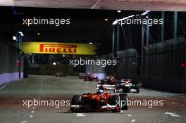 Fernando Alonso (ESP) Ferrari F138. 22.09.2013. Formula 1 World Championship, Rd 13, Singapore Grand Prix, Singapore, Singapore, Race Day.