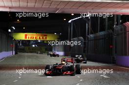 Sergio Perez (MEX) McLaren MP4-28. 22.09.2013. Formula 1 World Championship, Rd 13, Singapore Grand Prix, Singapore, Singapore, Race Day.