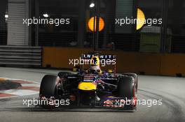 Sebastian Vettel (GER) Red Bull Racing RB9. 21.09.2013. Formula 1 World Championship, Rd 13, Singapore Grand Prix, Singapore, Singapore, Qualifying Day.