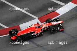 Jules Bianchi (FRA) Marussia F1 Team MR02. 21.09.2013. Formula 1 World Championship, Rd 13, Singapore Grand Prix, Singapore, Singapore, Qualifying Day.