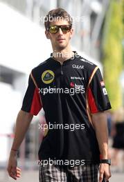 Romain Grosjean (FRA), Lotus F1 Team  21.09.2013. Formula 1 World Championship, Rd 13, Singapore Grand Prix, Singapore, Singapore, Qualifying Day.