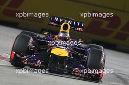 Sebastian Vettel (GER) Red Bull Racing RB9. 21.09.2013. Formula 1 World Championship, Rd 13, Singapore Grand Prix, Singapore, Singapore, Qualifying Day.