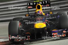 Mark Webber (AUS) Red Bull Racing RB9. 21.09.2013. Formula 1 World Championship, Rd 13, Singapore Grand Prix, Singapore, Singapore, Qualifying Day.