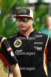 Kimi Raikkonen (FIN) Lotus F1 Team. 21.09.2013. Formula 1 World Championship, Rd 13, Singapore Grand Prix, Singapore, Singapore, Qualifying Day.