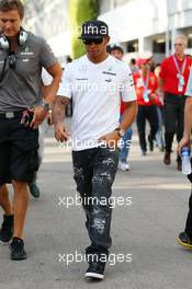 Lewis Hamilton (GBR) Mercedes AMG F1. 22.09.2013. Formula 1 World Championship, Rd 13, Singapore Grand Prix, Singapore, Singapore, Race Day.