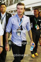 David Beckham (GBR) Former Football Player. 22.09.2013. Formula 1 World Championship, Rd 13, Singapore Grand Prix, Singapore, Singapore, Race Day.