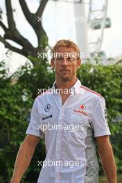 Jenson Button (GBR) McLaren. 19.09.2013. Formula 1 World Championship, Rd 13, Singapore Grand Prix, Singapore, Singapore, Preparation Day.