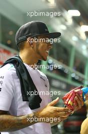 Lewis Hamilton (GBR) Mercedes AMG F1. 19.09.2013. Formula 1 World Championship, Rd 13, Singapore Grand Prix, Singapore, Singapore, Preparation Day.