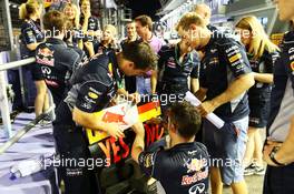 Sebastian Vettel (GER) Red Bull Racing. 19.09.2013. Formula 1 World Championship, Rd 13, Singapore Grand Prix, Singapore, Singapore, Preparation Day.
