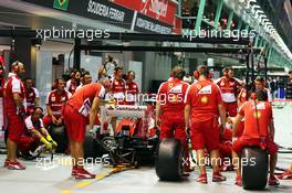 Ferrari practice pit stops. 19.09.2013. Formula 1 World Championship, Rd 13, Singapore Grand Prix, Singapore, Singapore, Preparation Day.