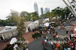 The paddock. 19.09.2013. Formula 1 World Championship, Rd 13, Singapore Grand Prix, Singapore, Singapore, Preparation Day.