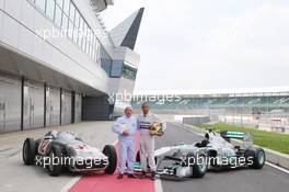 Sir Stirling Moss and Lewis Hamilton event 31.05.2013. MERCEDES AMG PETRONAS Formula One car and Mercedes-Benz W 196 shoot, Silverstone, England.