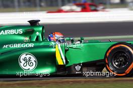 Alexander Rossi (USA) Caterham CT03 Test Driver. 17.07.2013. Formula One Young Drivers Test, Day 1, Silverstone, England.