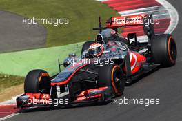 Kevin Magnussen (DEN) McLaren MP4-28 Test Driver. 17.07.2013. Formula One Young Drivers Test, Day 1, Silverstone, England.