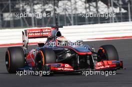 Kevin Magnussen (DEN) McLaren MP4-28 Test Driver. 17.07.2013. Formula One Young Drivers Test, Day 1, Silverstone, England.